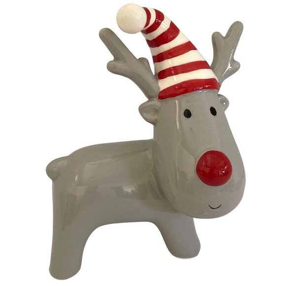 Europe Germany Christmas Market Holiday Ornament Décor Ceramic Santa Reindeer - Picture 7 of 16